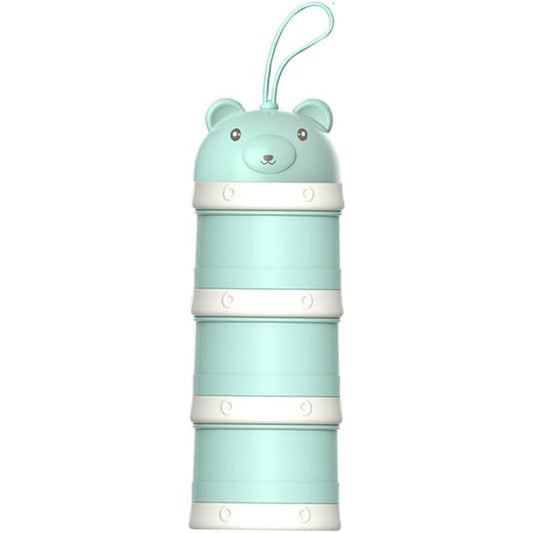 NCVI Baby Formula Dispenser front view green portable milk powder container with scoop