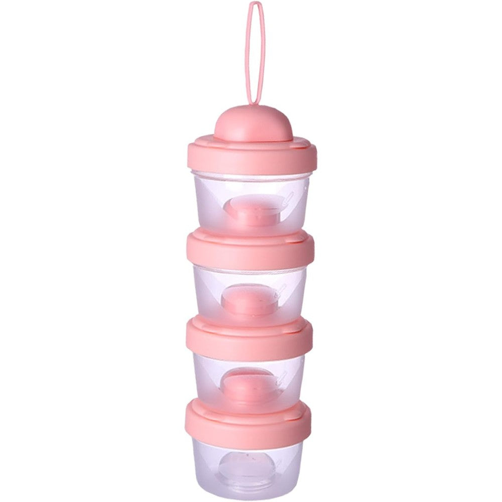 Excefore baby milk powder formula dispenser front view stackable green container