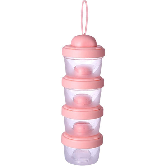 Excefore baby milk powder formula dispenser front view stackable green container