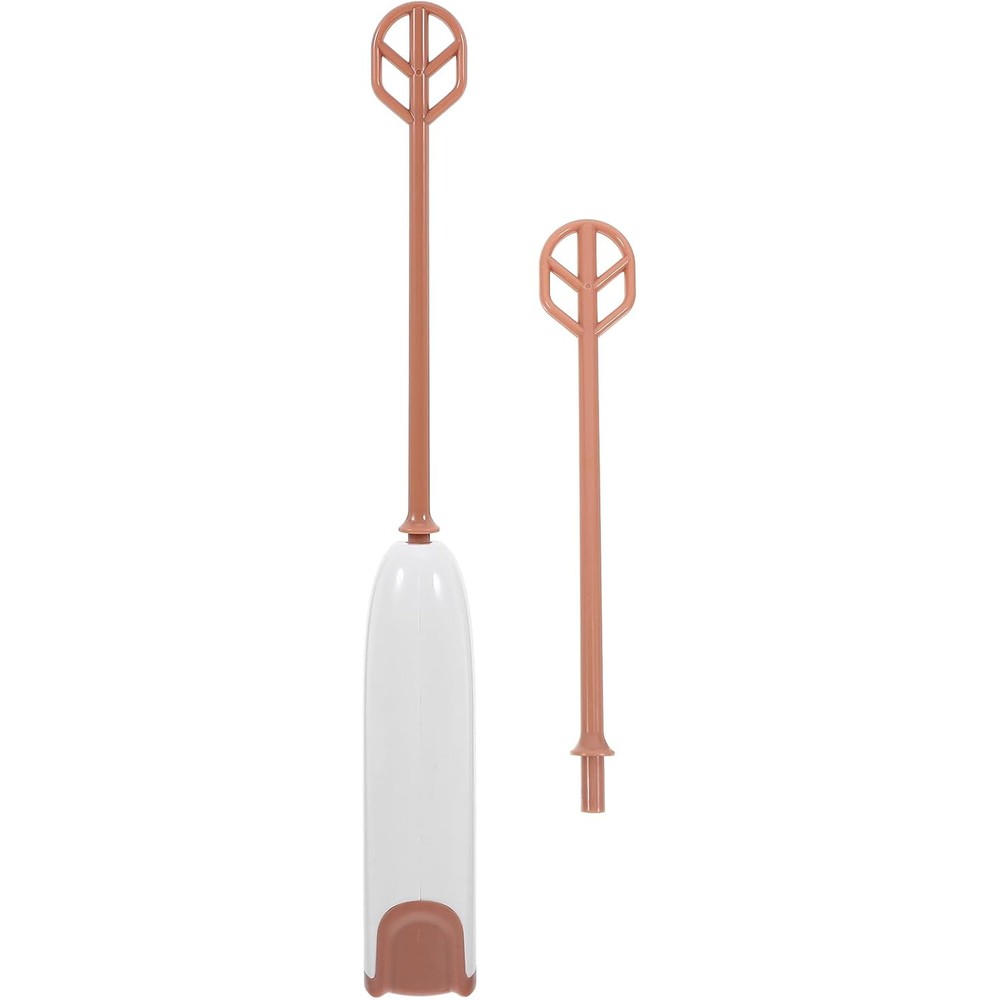 Wakauto handheld electric mixer front view for portable drink stirring.