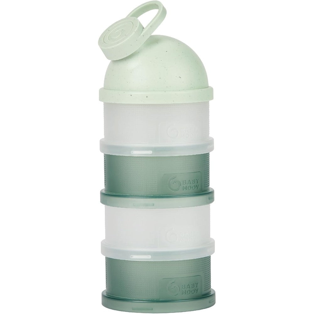 Babymoov Babydose formula dispenser mineral green front view for premium baby travel gear