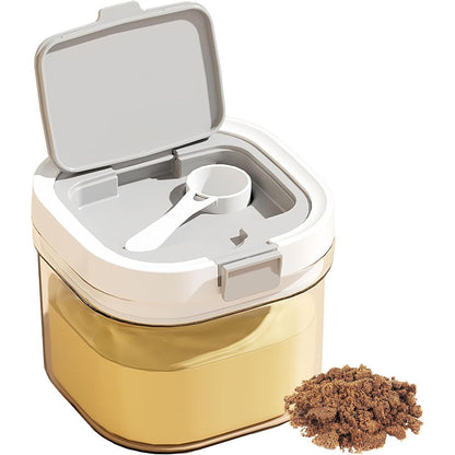 Micyples formula container to go airtight travel dispenser clear front view for baby powder storage.