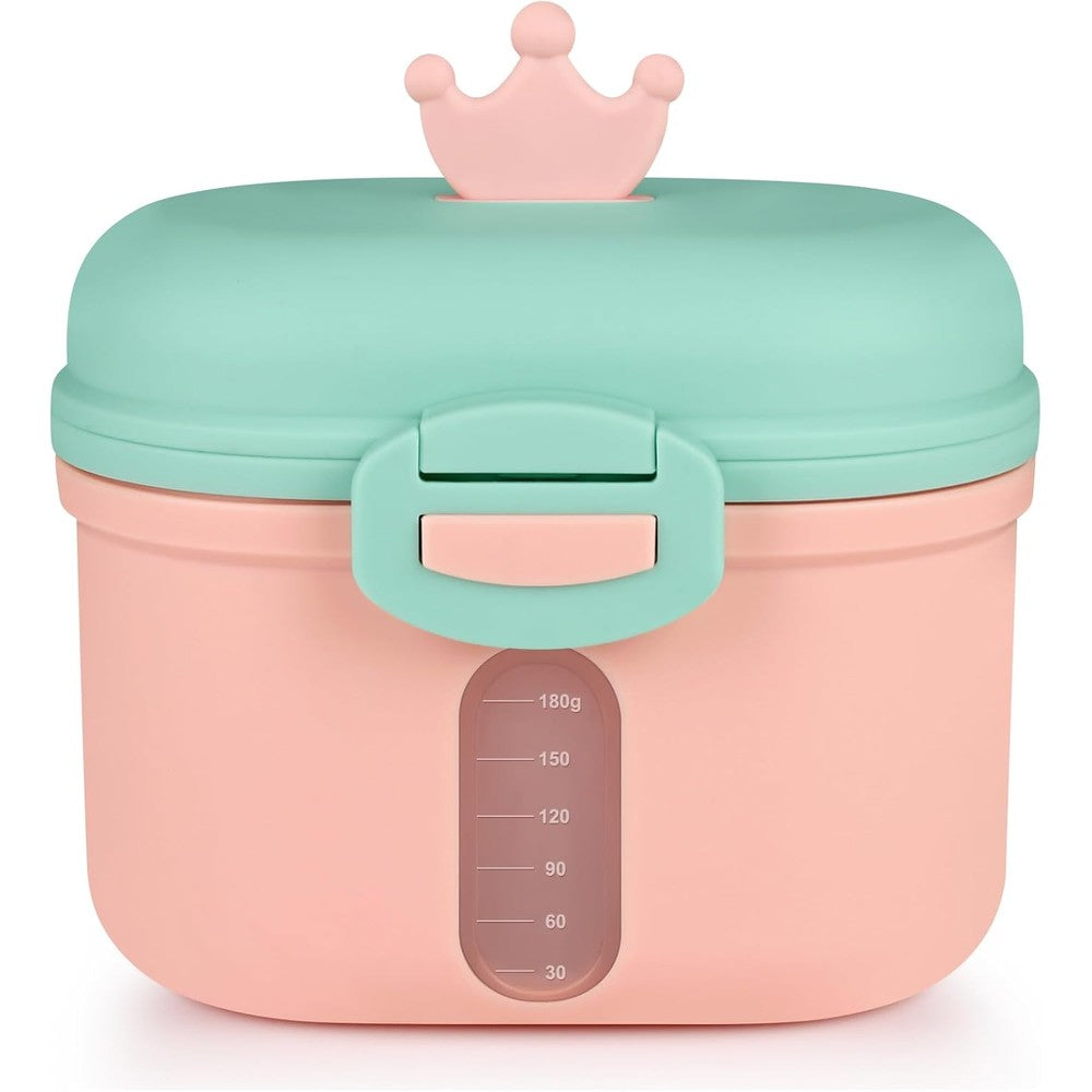 Accmor Baby Formula Dispenser front view pink portable milk powder container for travel