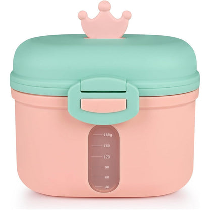Accmor Baby Formula Dispenser front view pink portable milk powder container for travel