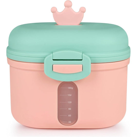 Accmor Baby Formula Dispenser front view pink portable milk powder container for travel
