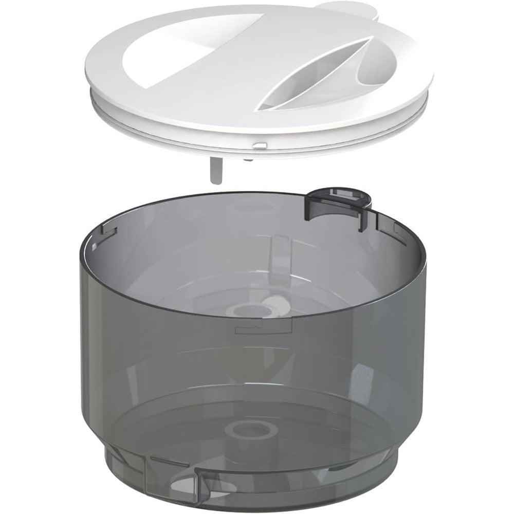 Baby Brezza Formula Pro Advanced replacement powder container and lid assembly front view.