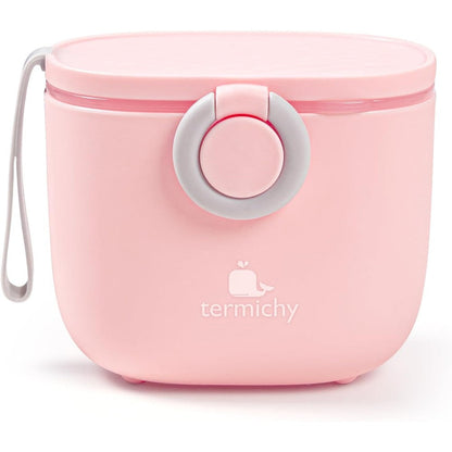 Termichy Baby Formula Dispenser front view of pink portable milk powder container
