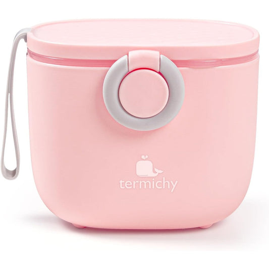 Termichy Baby Formula Dispenser front view of pink portable milk powder container