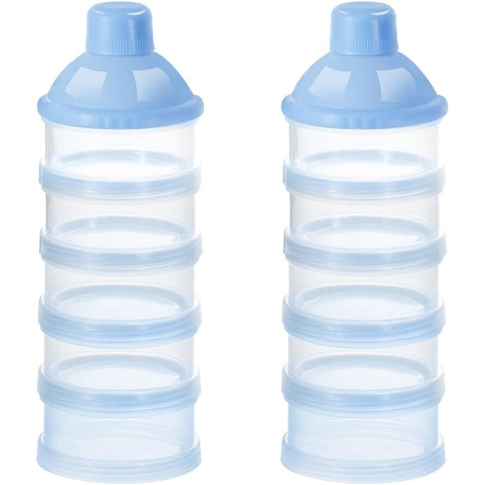 TARREXO Accmor formula dispenser front view showing blue five layer stackable container