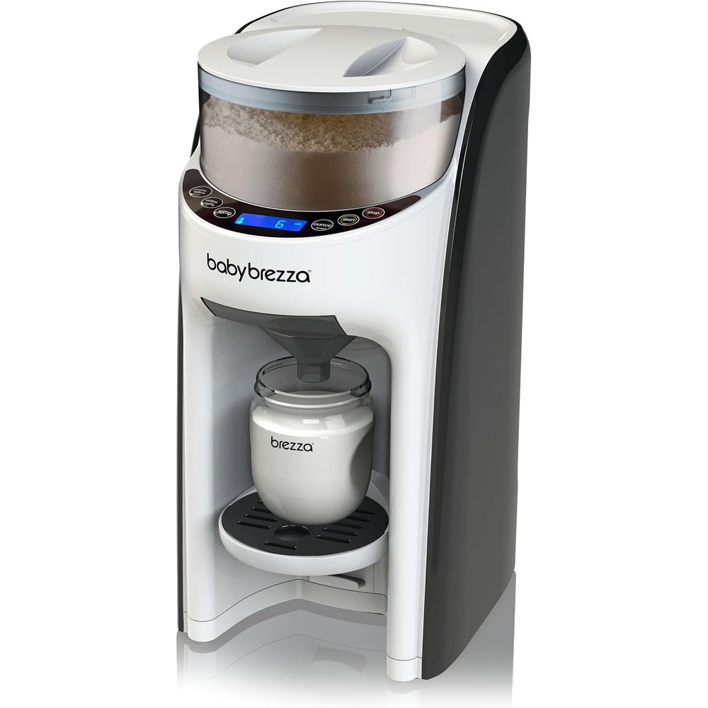 Baby Brezza Formula Pro Advanced automatic formula dispenser machine in white front view profile