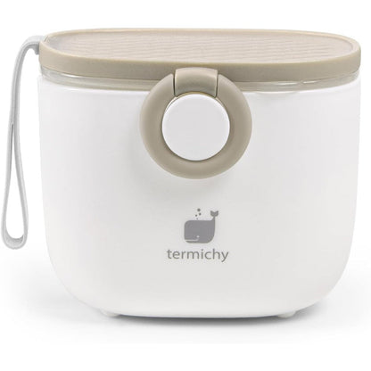 Termichy baby formula dispenser warm grey front view portable container for travel