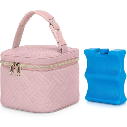 Fasrom Breastmilk Cooler Bag pink front view for nursing moms