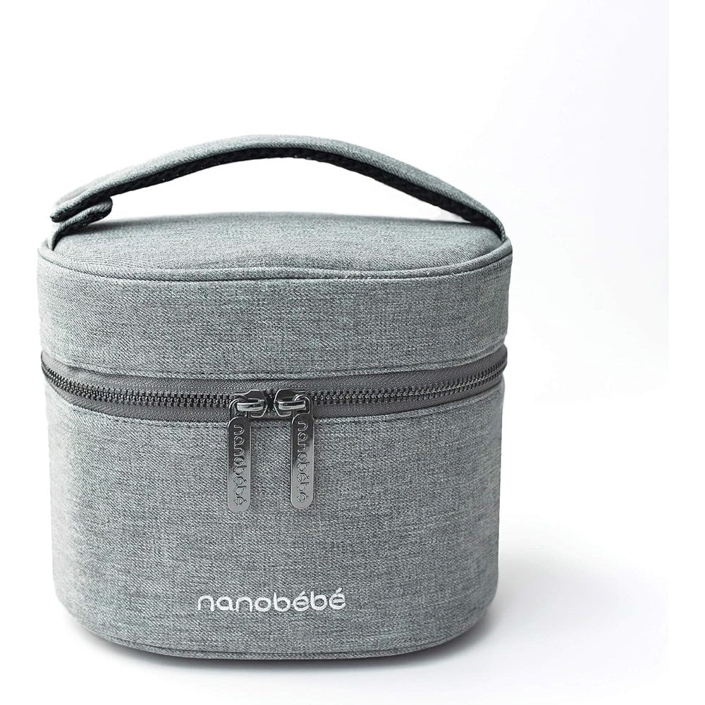 Nanobebe breastmilk baby bottle deluxe cooler bag front view