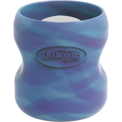 Dr. Brown's Options Plus wide neck glass bottle sleeve blue front view