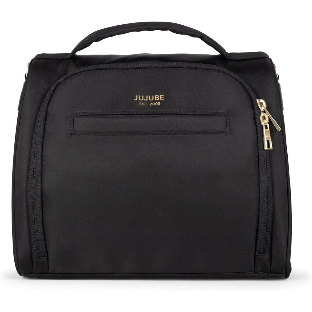 JuJuBe insulated bottle bag in black front view