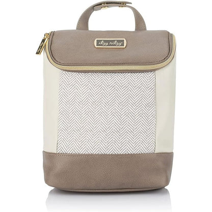 Itzy Ritzy insulated bottle bag in vanilla latte front view