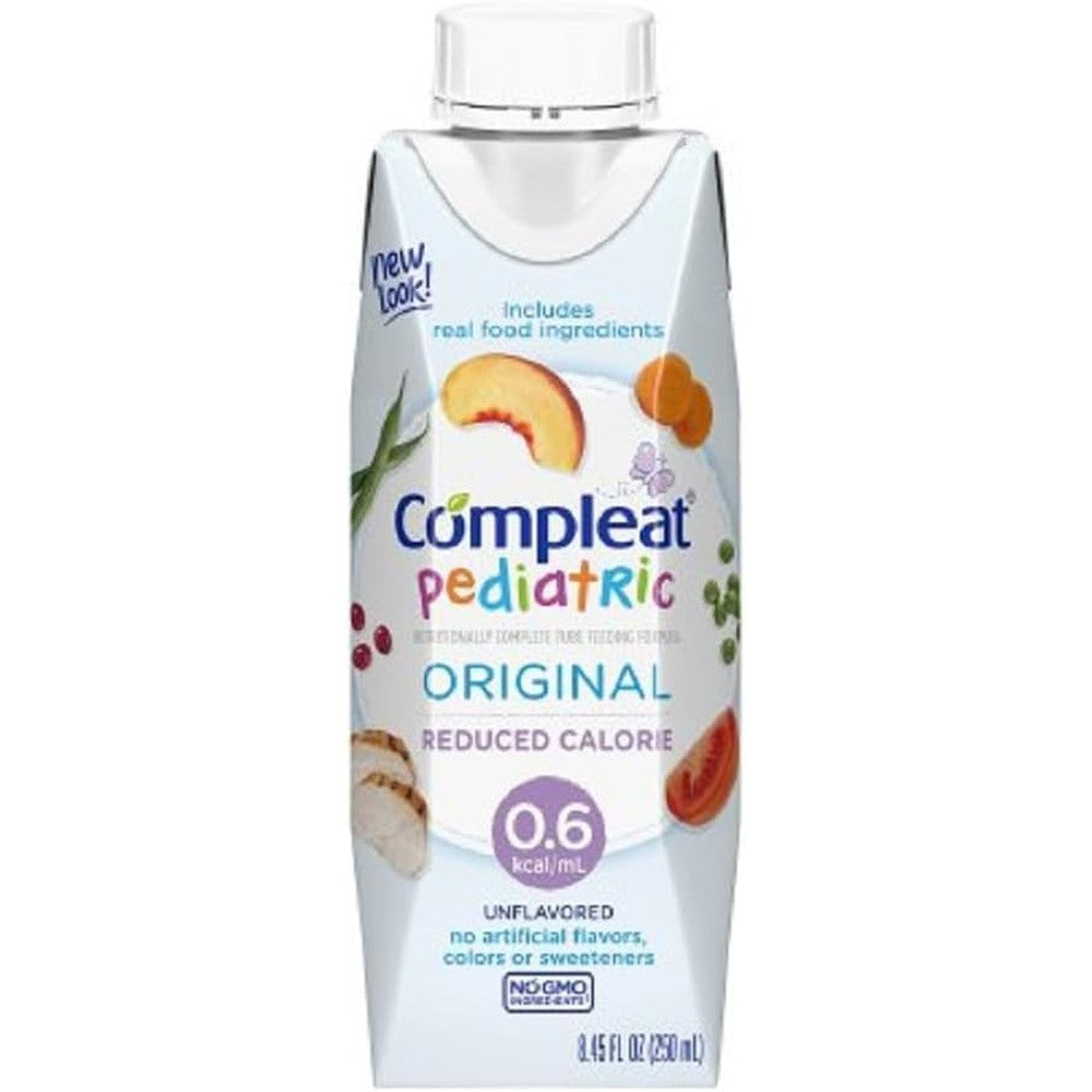 Compleat Pediatric Original Reduced Calorie Unflavored cartoon front view authentic USA imported medical nutrition