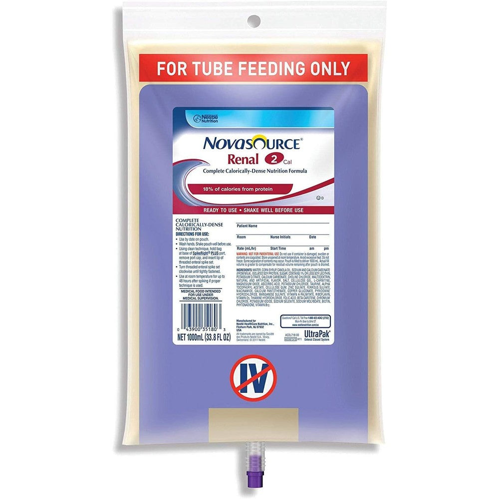 Nestle Clinical Nutrition Novasource Renal SpikeRight 1000ML front view authentic medical food container