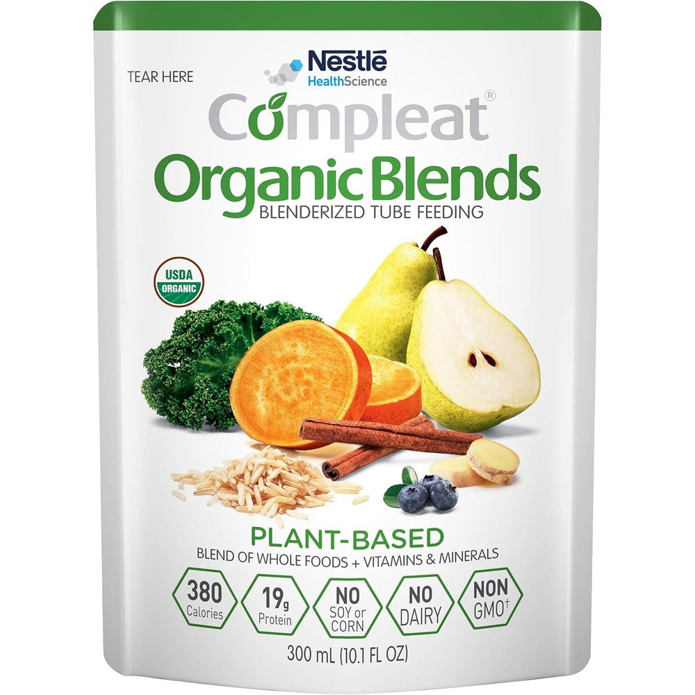 Compleat Organic Blends plant based blenderized tube feeding formula front view pouch