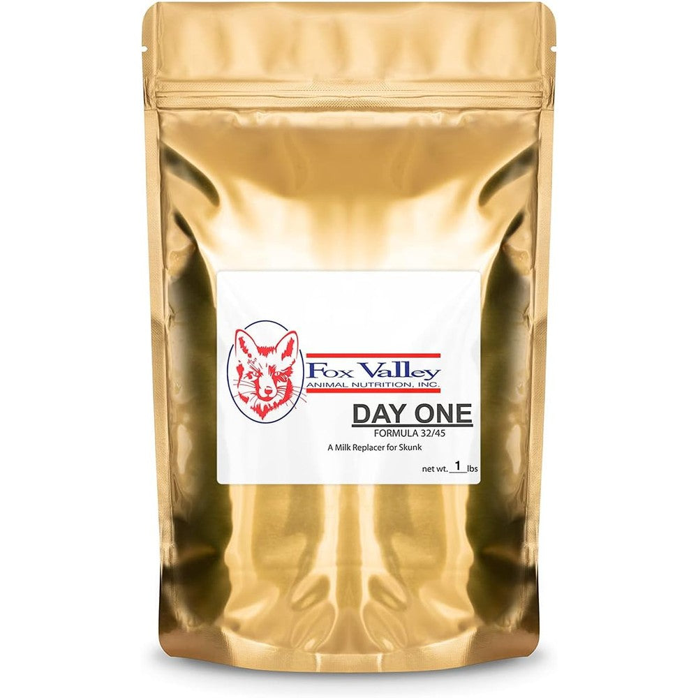 Fox Valley Day-One Formula 32/45 for Skunks front view packaging