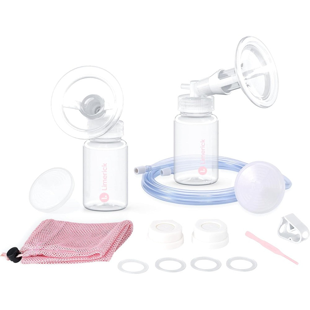 Limerick ComforTouch Kit front view showing complete breast pump replacement accessories