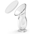 CMBEAR silicone manual breast pump front view showing clear scale markings