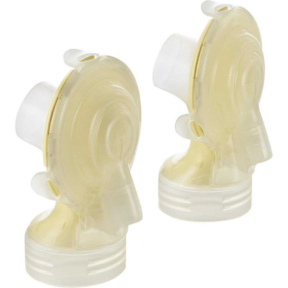 Medela Freestyle Spare Parts Kit front view showcasing two authentic breast shield connectors and membranes