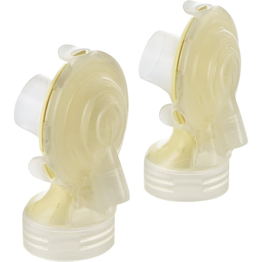 Medela Freestyle Spare Parts Kit front view showcasing two authentic breast shield connectors and membranes