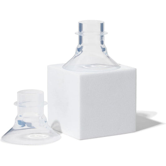 Motif Medical Aura Glow Breast Pump Flange Inserts front view of four transparent silicone cushions.