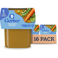 Gerber Stage 2 Pea Carrot and Spinach puree tubs front view