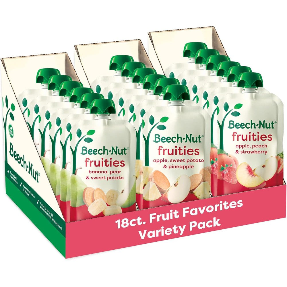 Beech-Nut Stage 2 baby food pouches variety pack front view