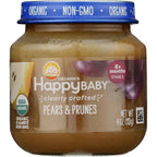 Happy Family Organics Stage 2 Pears and Prunes jar front view