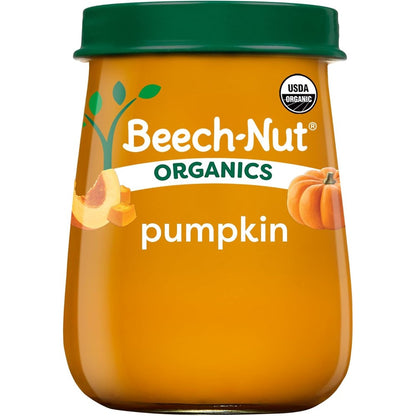 Beech-Nut Organics Stage 1 Pumpkin baby food jar front view