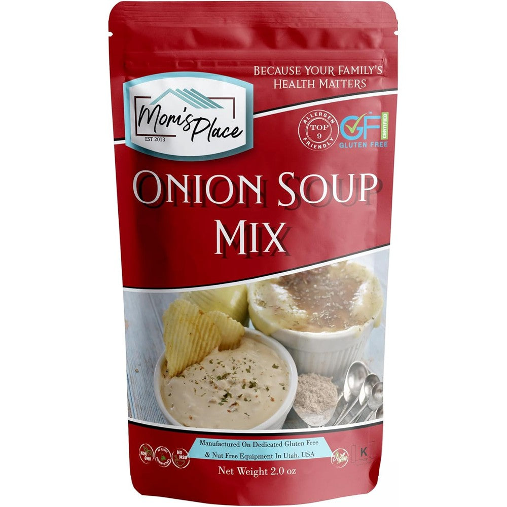 Mom's Place Gluten Free Onion Soup Mix front packaging view