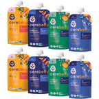 Cerebelly Organic Baby Food Pouches Variety Pack Veggie And Bean Purees 16 Nutrients No Added Sugar Non-GMO 4 Ounce 8 Pack - Image 1