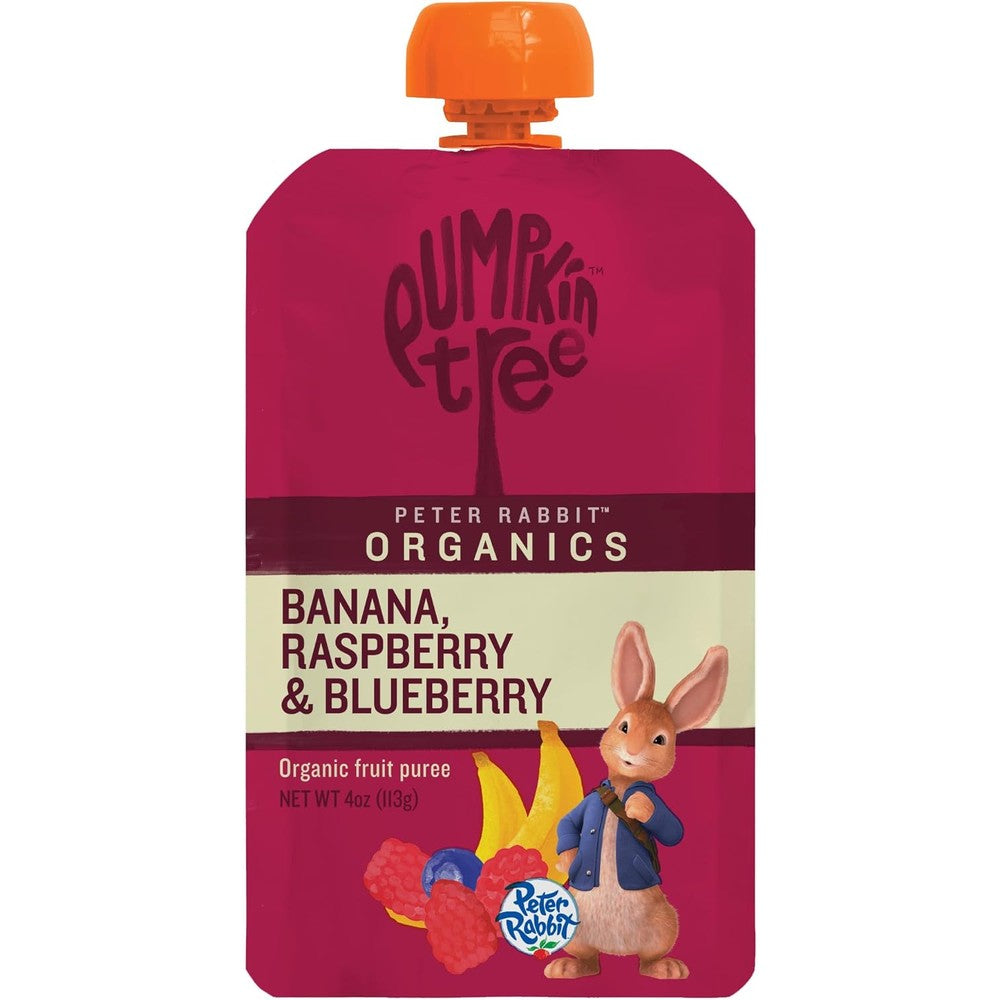 Pumpkin Tree Peter Rabbit Organics raspberry banana blueberry puree front view