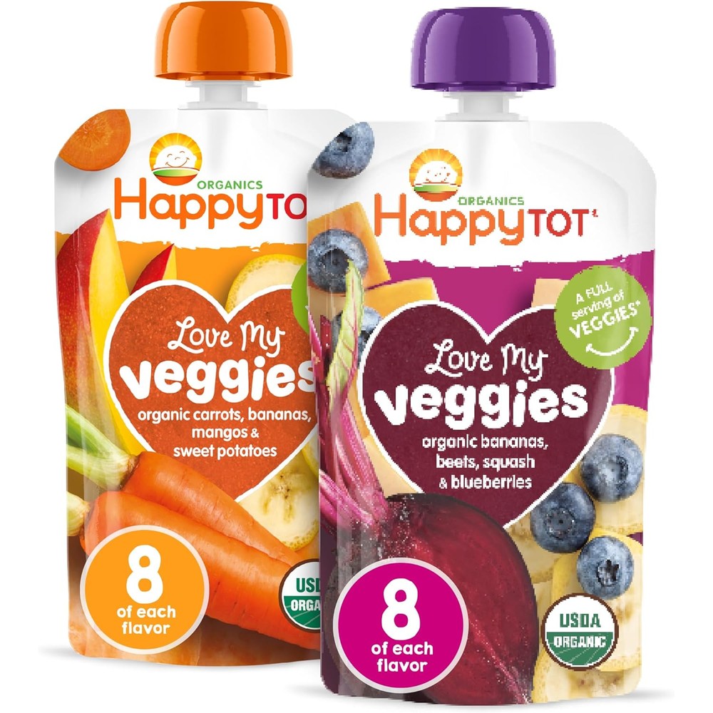 HappyTot Organics Stage 4 Love My Veggies variety pack front view