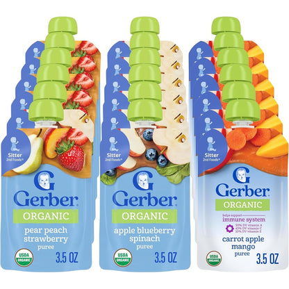 Gerber Organic 2nd Foods variety pack front view of packaging