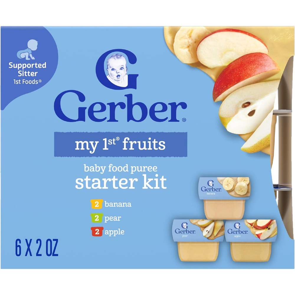 Gerber My 1st Fruits Starter Kit front view showing variety pack