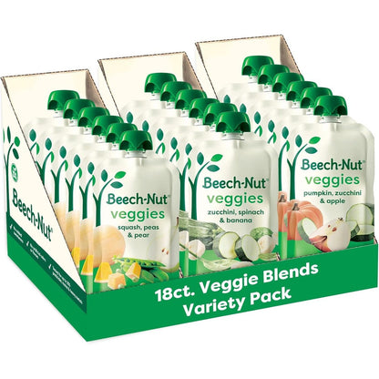 Beech-Nut Baby Food Pouches Veggie Purees variety pack front view