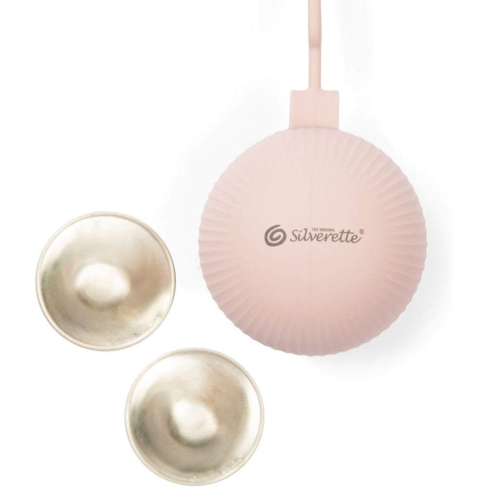 Silverette Happy Nipples Nursing Cups Holder front view protective silicone travel case