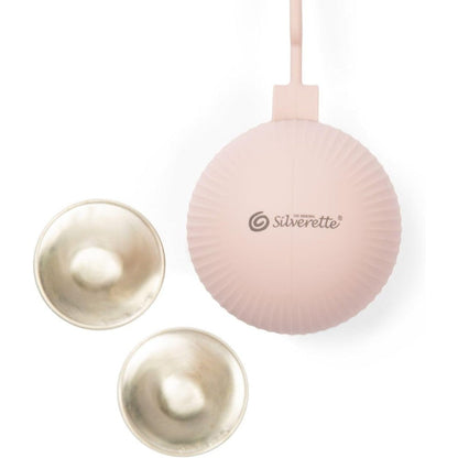 Silverette Happy Nipples Nursing Cups Holder front view protective silicone travel case