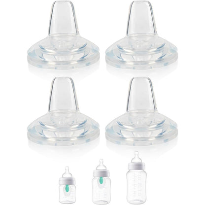 Joyfeed sippy cup nipples front view of four count package for baby bottle conversion