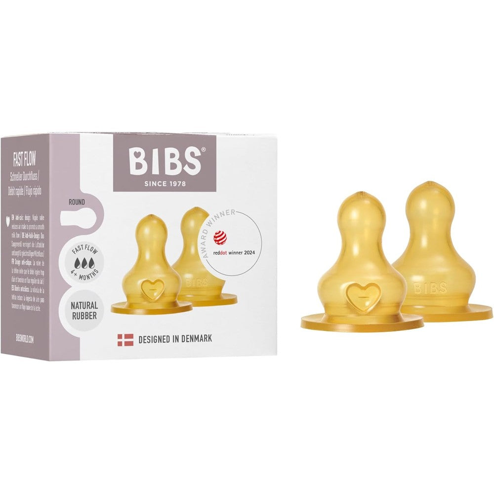 BIBS baby bottle nipple 2-pack front view authentic imported baby feeding gear