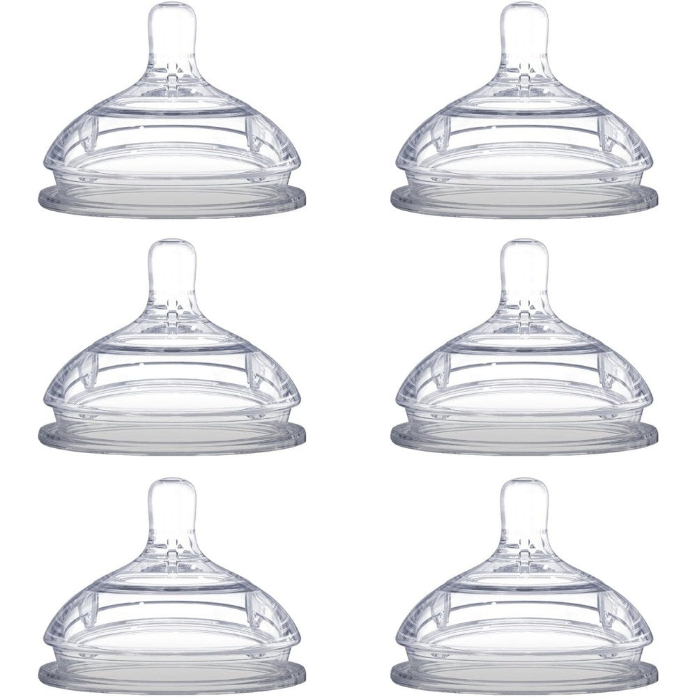 Comotomo Replacement Nipples Slow Flow 6-pack front view for newborn feeding bottle setup