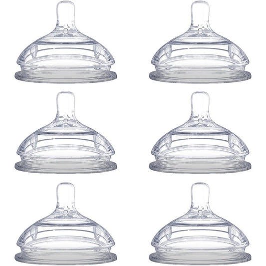 Comotomo Replacement Nipples Slow Flow 6-pack front view for newborn feeding bottle setup