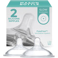 Mason Bottle slow flow nipples 2-pack front view