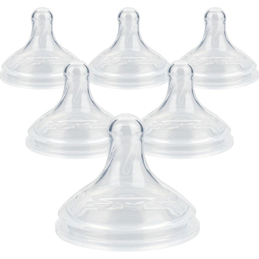 Joyfeed silicone nipple for wide neck bottles front view pack of six