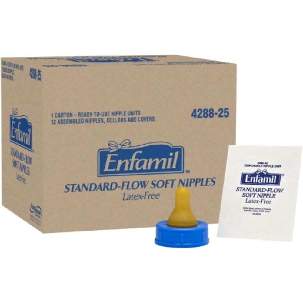 Enfamil Standard Flow Soft Nipples 12 count box front view