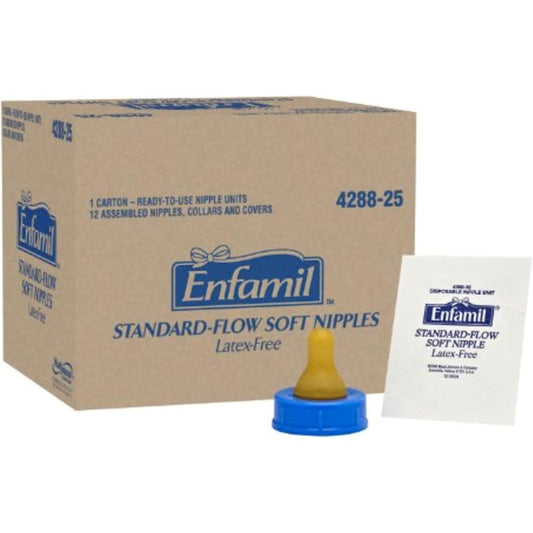 Enfamil Standard Flow Soft Nipples 12 count box front view
